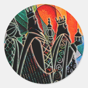 WE THREE KINGS.jpg Classic Round Sticker