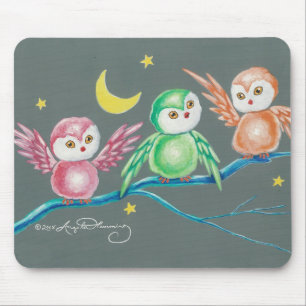 We Three Owls Mouse Mat