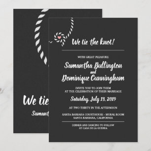 We tie the knot Wedding Invitation