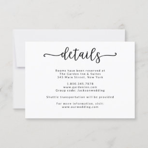 We Tied the Knot Calligraphy Details Card