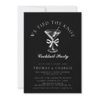 We Tied the Knot Cocktail Party Black Wedding
