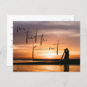 We Tied the Knot Elopement Announcement Photo