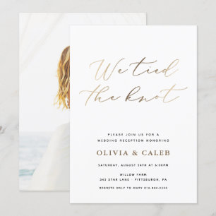 We tied the Knot Elopement Celebration Invitation