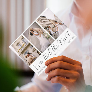 We Tied the Knot Elopement Postcard