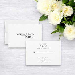 We Tied The Knot Elopement / Wedding Reception  RSVP Card