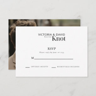 We Tied The Knot Elopement / Wedding Reception  RSVP Card