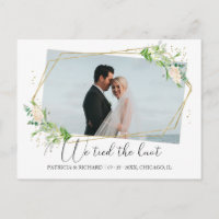 We Tied The Knot Greenery Eloped Announcement