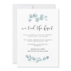 We tied the knot Greenery wedding announcement