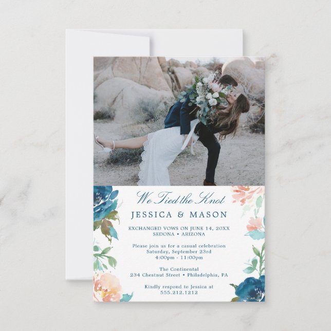 We Tied The Knot Invite Eloped Announcement (Front)