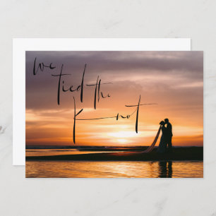 We Tied the Knot Photo Elopement Announcement