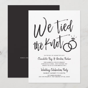 We Tied the Knot Post Wedding Party Invitation