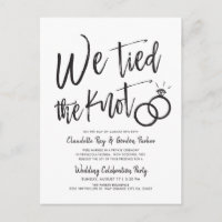 We Tied the Knot | Post Wedding Party Invitation P