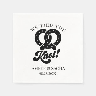 We Tied The Knot Pretzel Wedding Napkin
