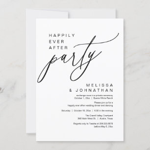We tied the knot, Romantic Wedding Dinner Party Invitation