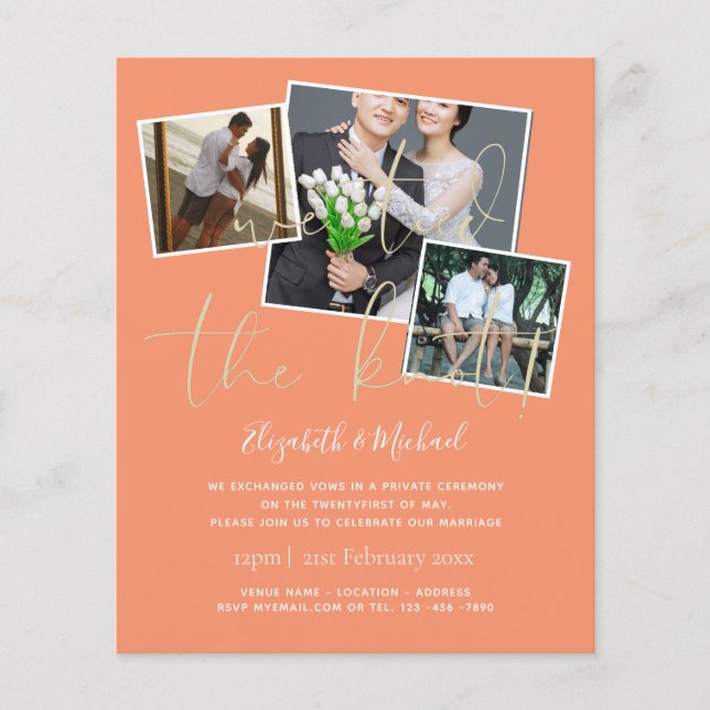 We Tied The Knot Wedding Announcement Invitations (Front)