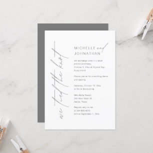 We Tied The Knot, Wedding Elopement Dinner Party Invitation