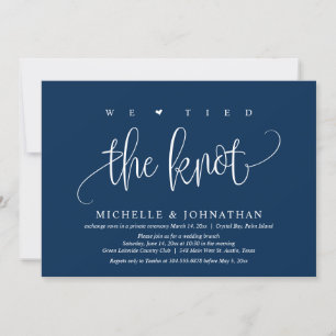 We Tied The Knot, Wedding Elopement Party Invitati Invitation