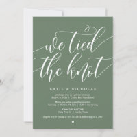 We tied the knot, Wedding Elopement Party