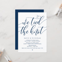 We tied the knot, Wedding Elopement Party