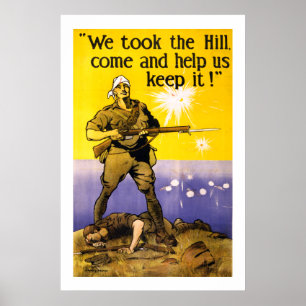 We Took The Hill (white) Poster