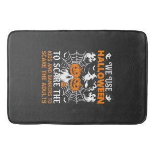 We Use Halloween Scare Ghost Pumpkins Witch Spider Bath Mat