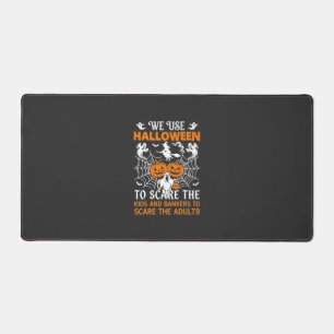 We Use Halloween Scare Ghost Pumpkins Witch Spider Desk Mat