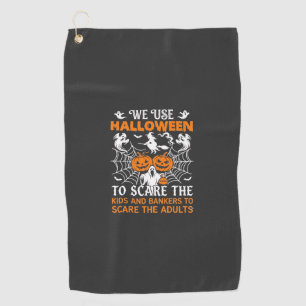 We Use Halloween Scare Ghost Pumpkins Witch Spider Golf Towel