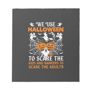 We Use Halloween Scare Ghost Pumpkins Witch Spider Notepad