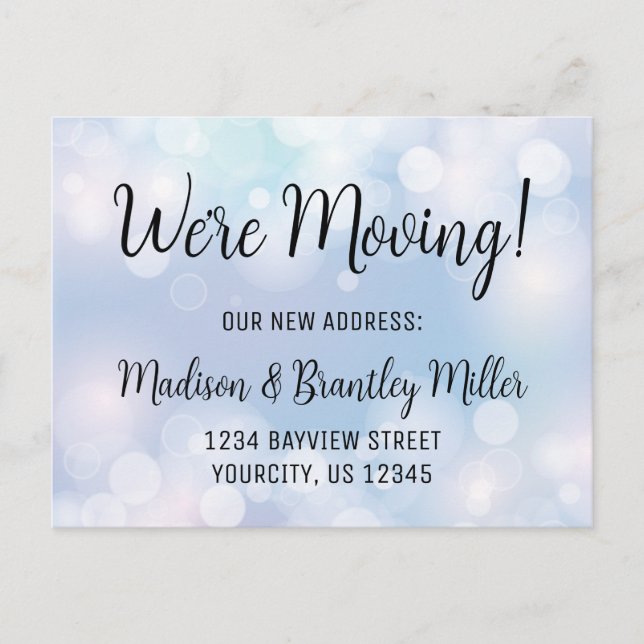 We’ve Moved Calligraphy Handwritten Address Announ Announcement Postcard (Front)