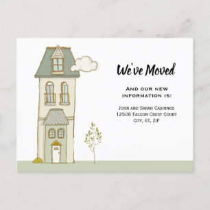 We’ve  Moved Custom Postcard with House
