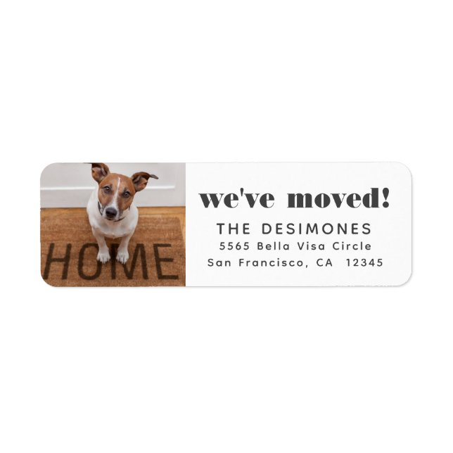 We’ve Moved Dog Photo Return Address (Front)
