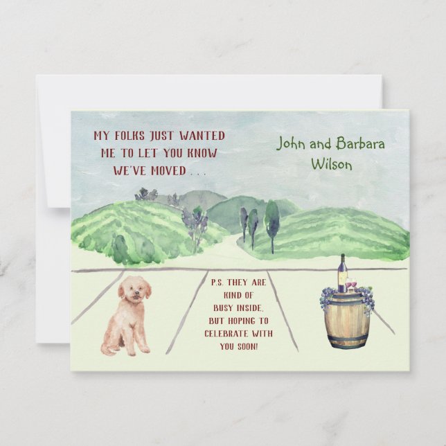 WE’VE MOVED FUN FAMILY DOG ANNOUNCES BUDGET MOVE   ANNOUNCEMENT (Front)