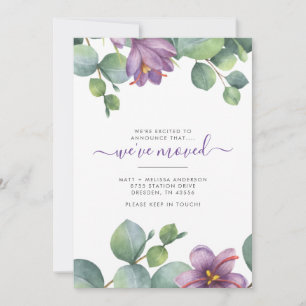 We’ve Moved Greenery Eucalyptus Floral Moving Announcement