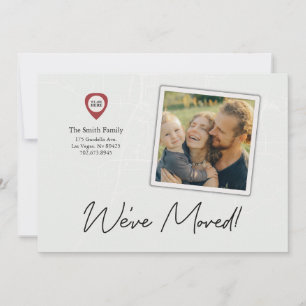 We’ve Moved Map Change Of Address Card