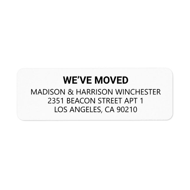 We’ve moved Minimalist modern black white custom (Front)