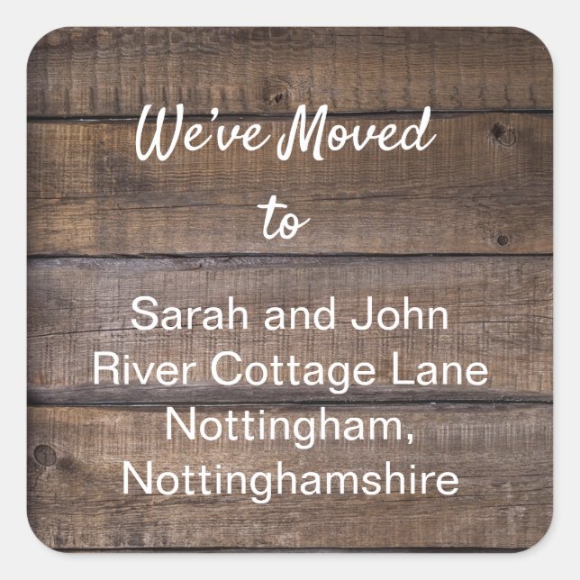 We’ve Moved New Address Announcement Sticker (Front)