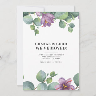 We’ve Moved New Address Eucalyptus Greenery Moving Announcement