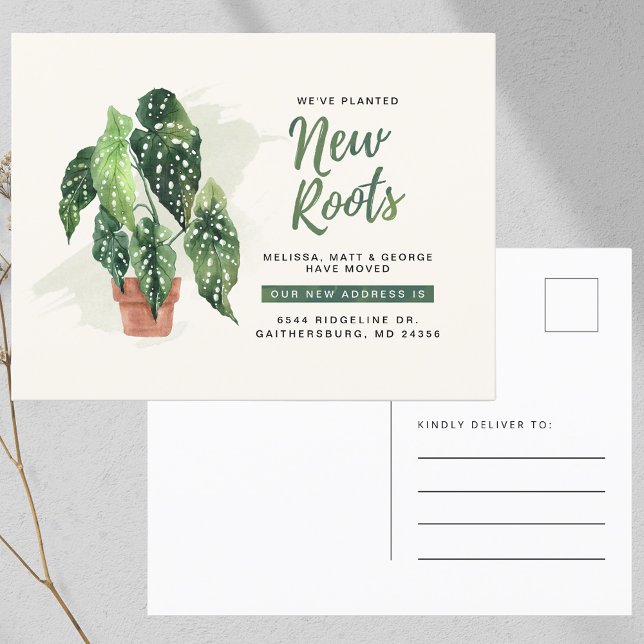 We’ve Moved Planted New Roots Moving Announcement Postcard (We’ve Moved Planted New Roots Moving Announcement Postcard)