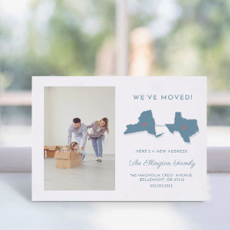 We’ve Moved State Modern Minimalist Moving Announcement Postcard