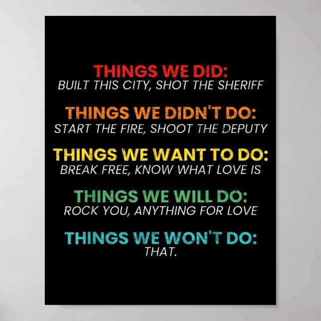 We Vintage Things Didn' Want Will Poster (Front)