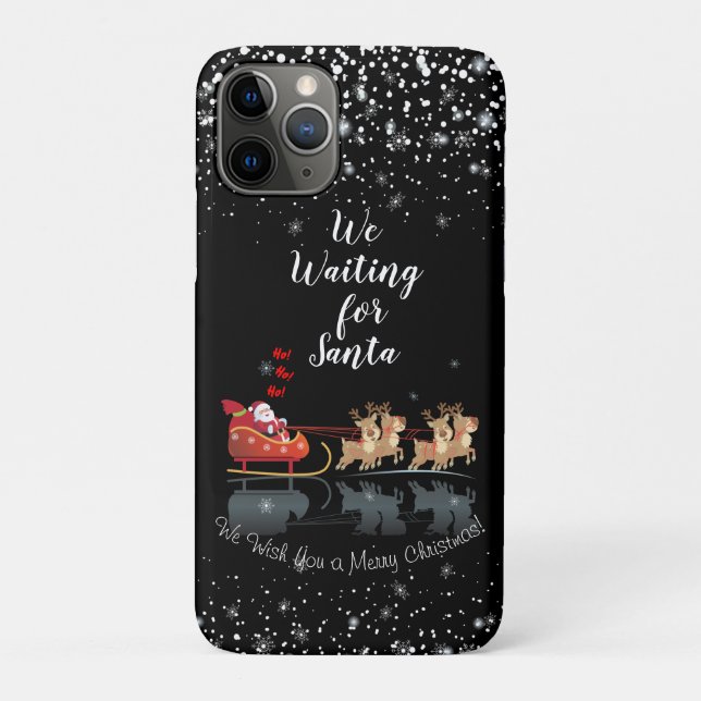 We Waiting for Santa Ho! Ho! Ho! Winter Holiday Case-Mate iPhone Case (Back)