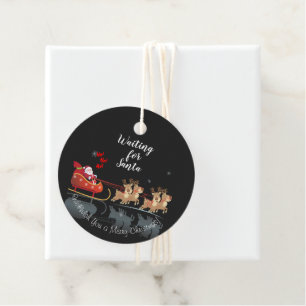 We Waiting for Santa Ho! Ho! Ho! Winter Holiday Favour Tags