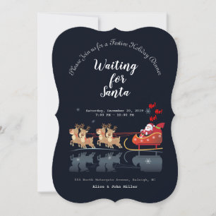 We Waiting for Santa Ho! Ho! Ho! Winter Holiday Invitation