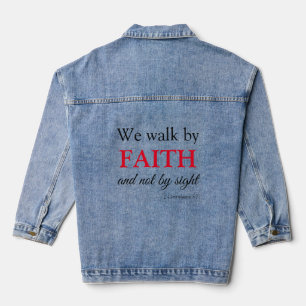 We walk by Faith Christian Denim Jacket