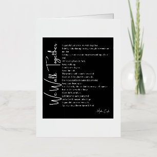 We walk together love poem  foil greeting card