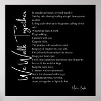 We walk together love poem poster wall art decor 