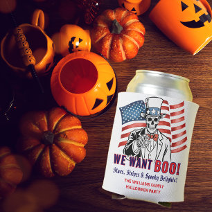 We Want Boo Patriotic Halloween Costume Party Can Cooler