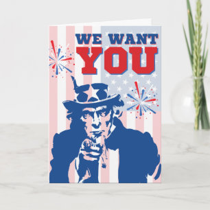 We Want You Funny Fourth of July Card