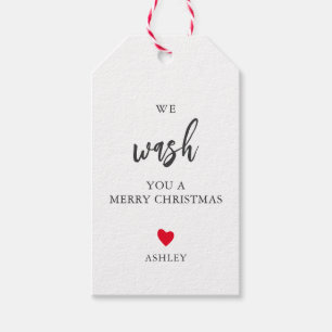 We Wash You a Merry Christmas, Hand Soap Gift Tags
