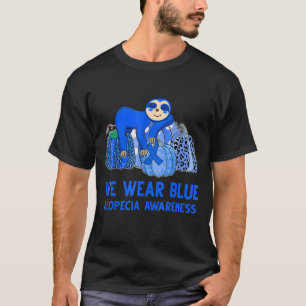 We Wear Blue Alopecia Awareness Sloth T-Shirt